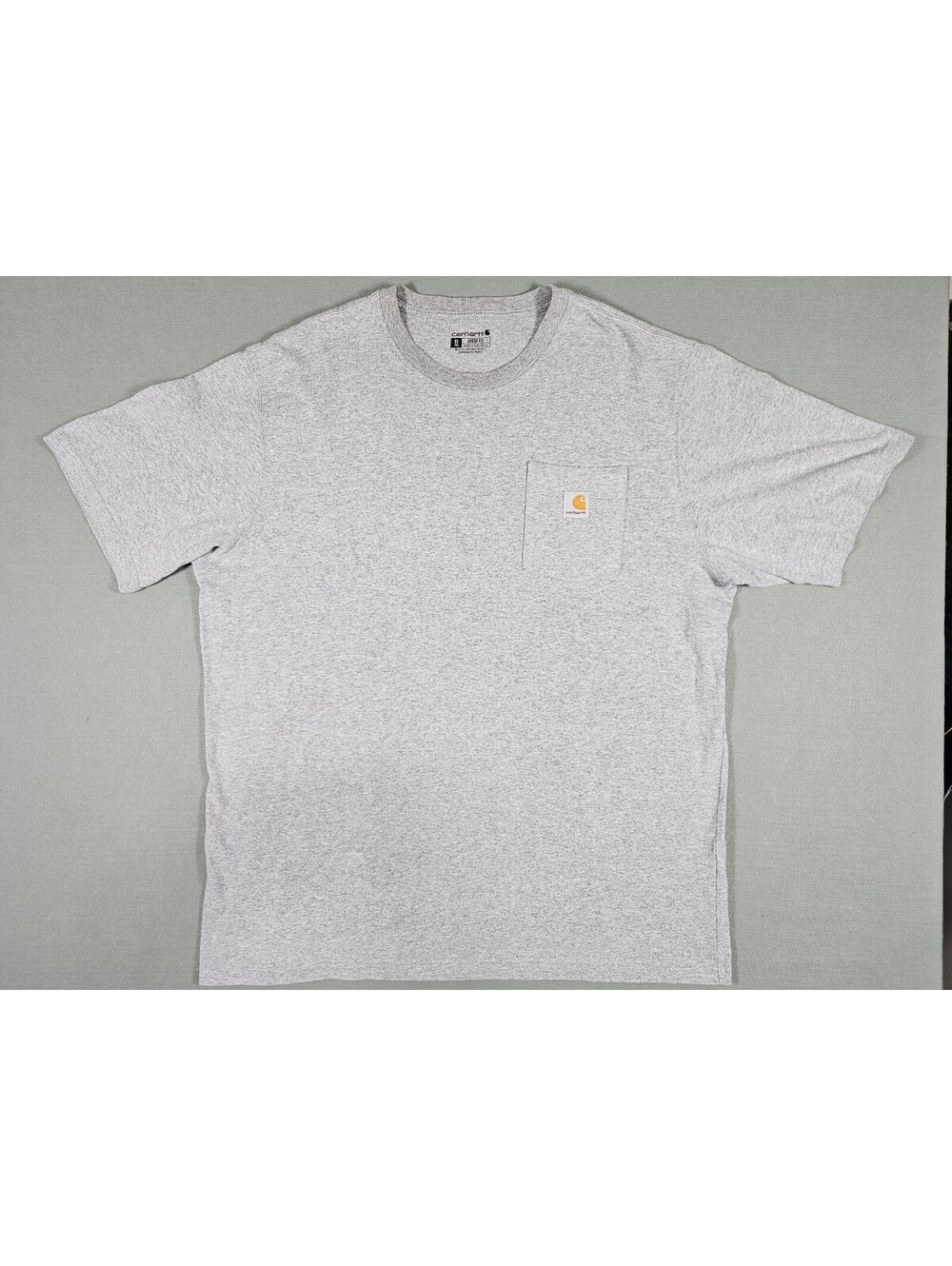 Carhartt Mens Heather Gray Loose Fit Pocket T Shirt XL Tall